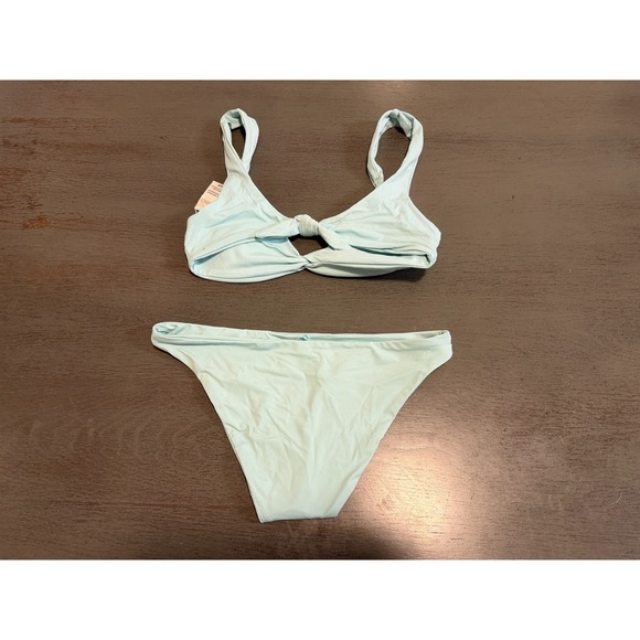 NEW blue L SPACE two piece swimsuit bikini size small - Picture 2 of 2